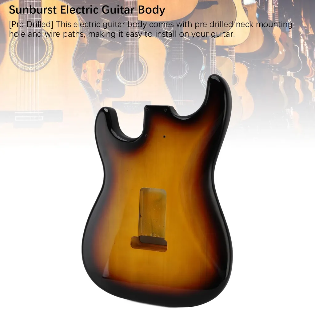 Corps guitare peuplier finition Sunburst 3 tons avec défonce type HSH - 17