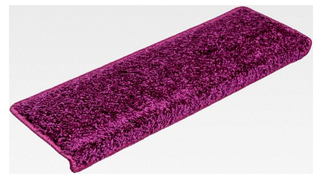 Treppenmatten 10 STK., Treppenteppich mit Klebebändern, Waschbar und Faltbar, Treppenschutz, 65x21x4cm Violett