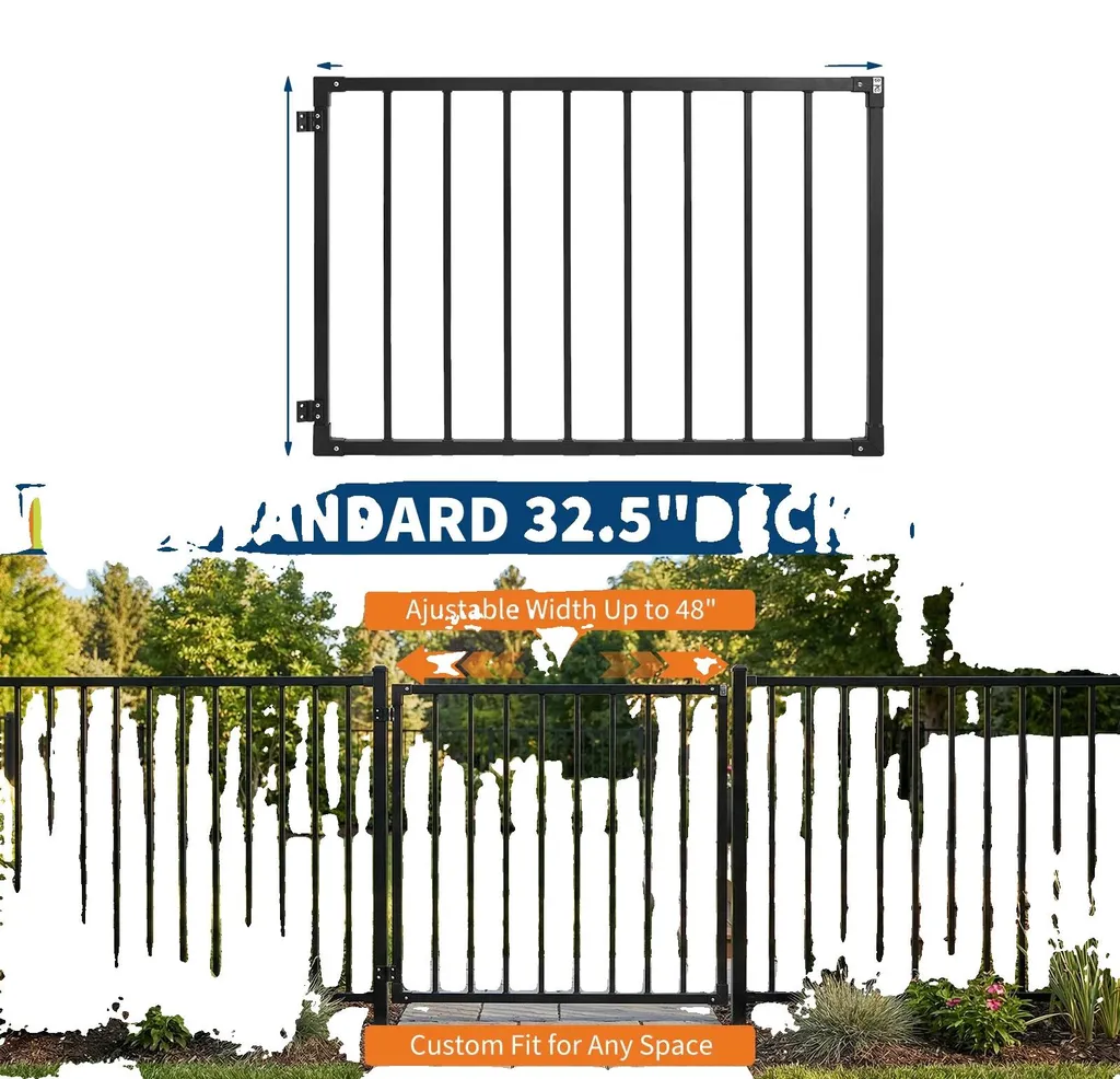 Portail de jardin réglable Acier - Finies les erreurs de mesure 82x122cm