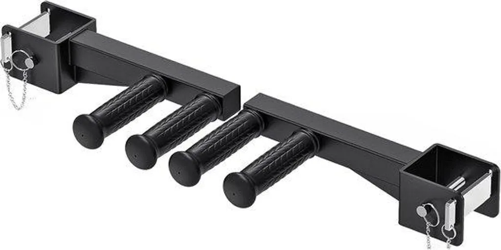 Dip Bar ultra stable pour Power Rack - Station de dips en acier noir