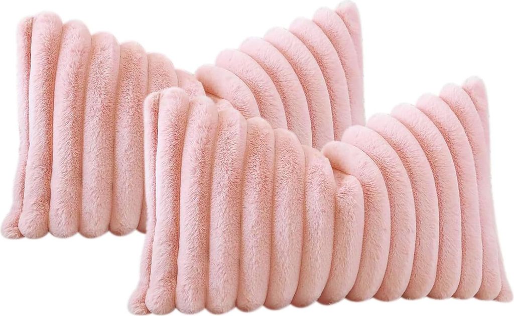 MODFU 2er Set Plüsch Samt Kissenbezüge, Weiche Künstliche Produktbild 