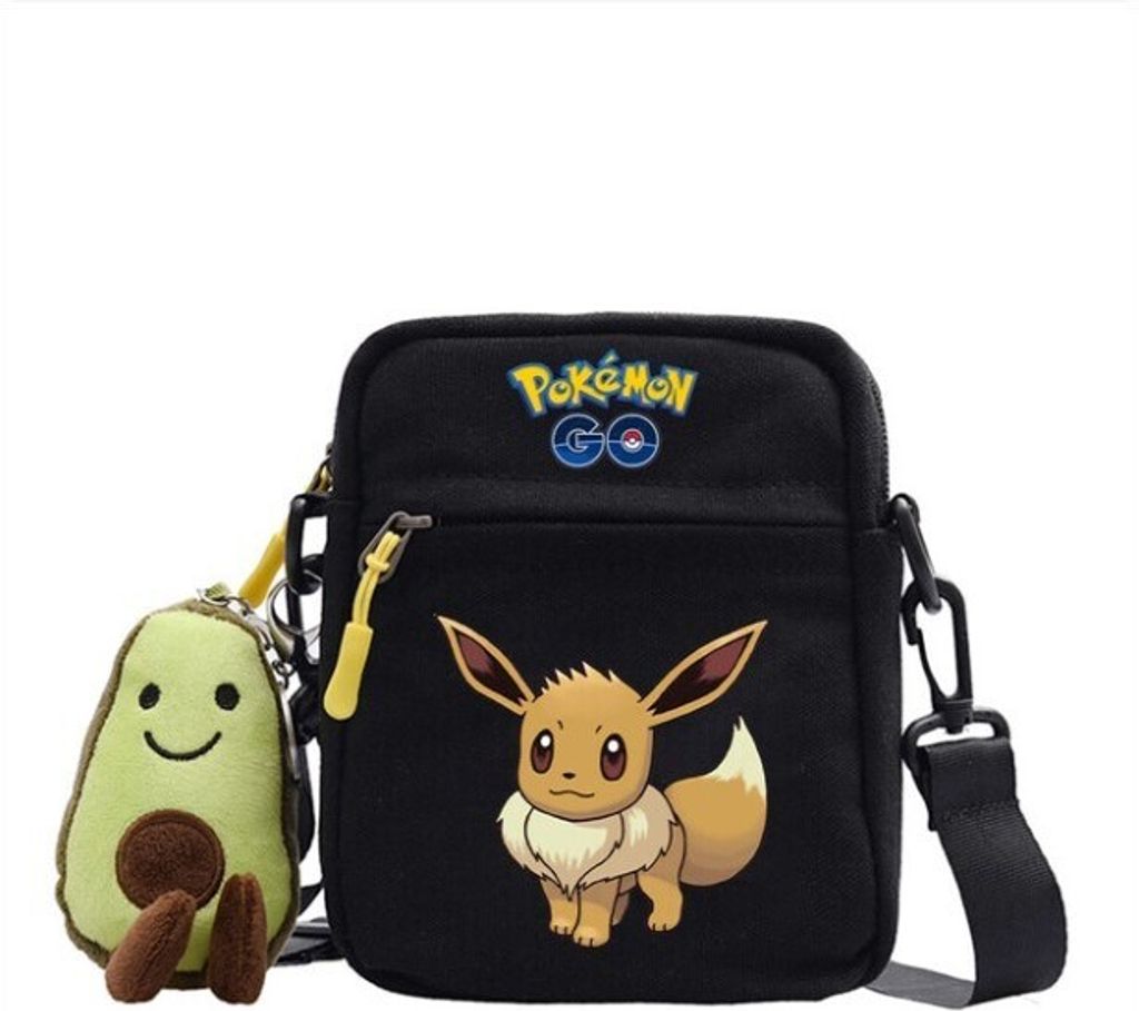 Pokémon Evoli Tasche mit Anhänger - 18x14x5 cm - Ideal für Produktbild 