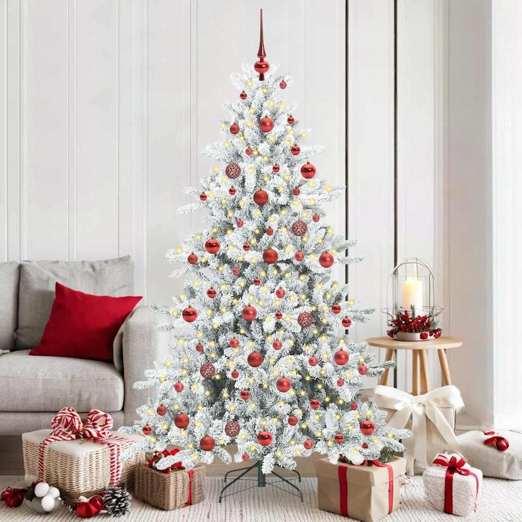 "Schlussverkauf" Künstlicher klappbarer Weihnachtsbaum(1 pc) - Kunstbaum/Tannenbaum - Weiß 180 cm PVC und Stahl C7996