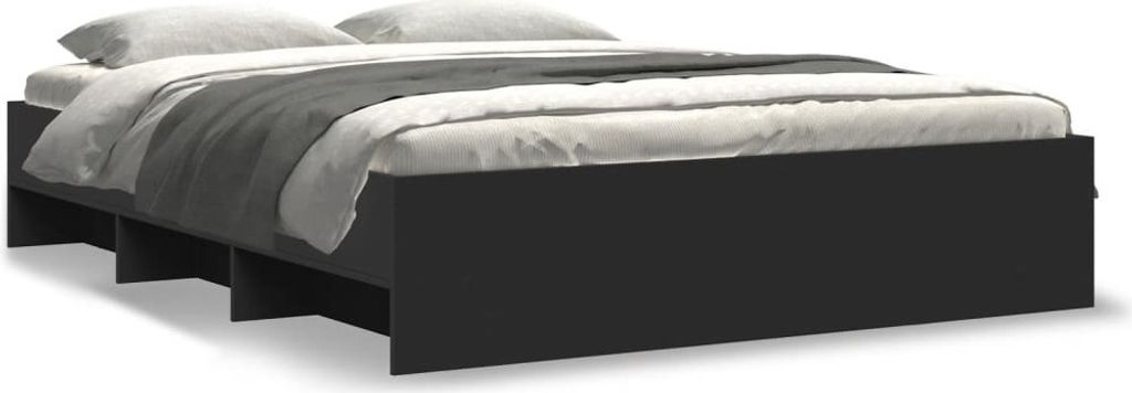 Maison Exclusive - Bettgestell ohne Matratze Schwarz 160x200 cm Holzwerkstoff