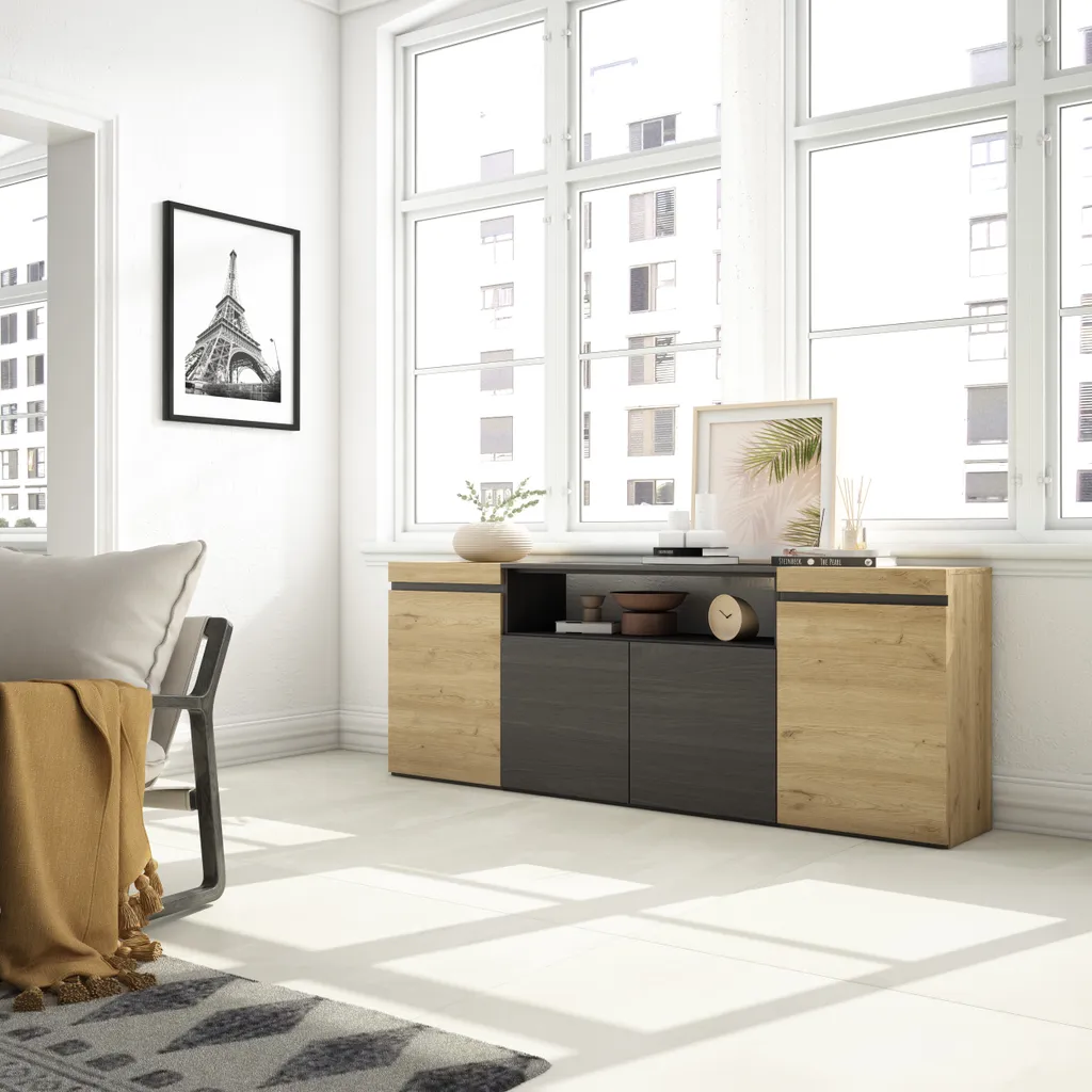 Buffet de cuisine pour optimiser le rangement des grands espaces - 2