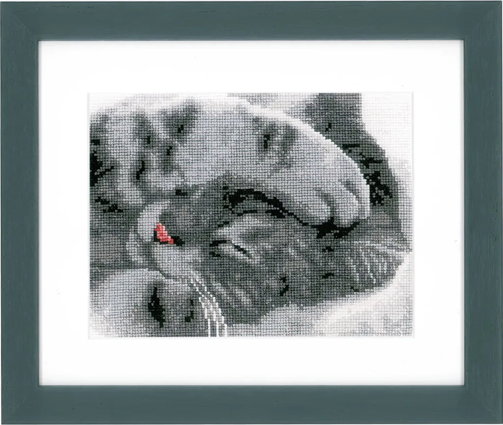 Kit broderie Vervaco Doux chats toile Aïda et fils coton haute qualité