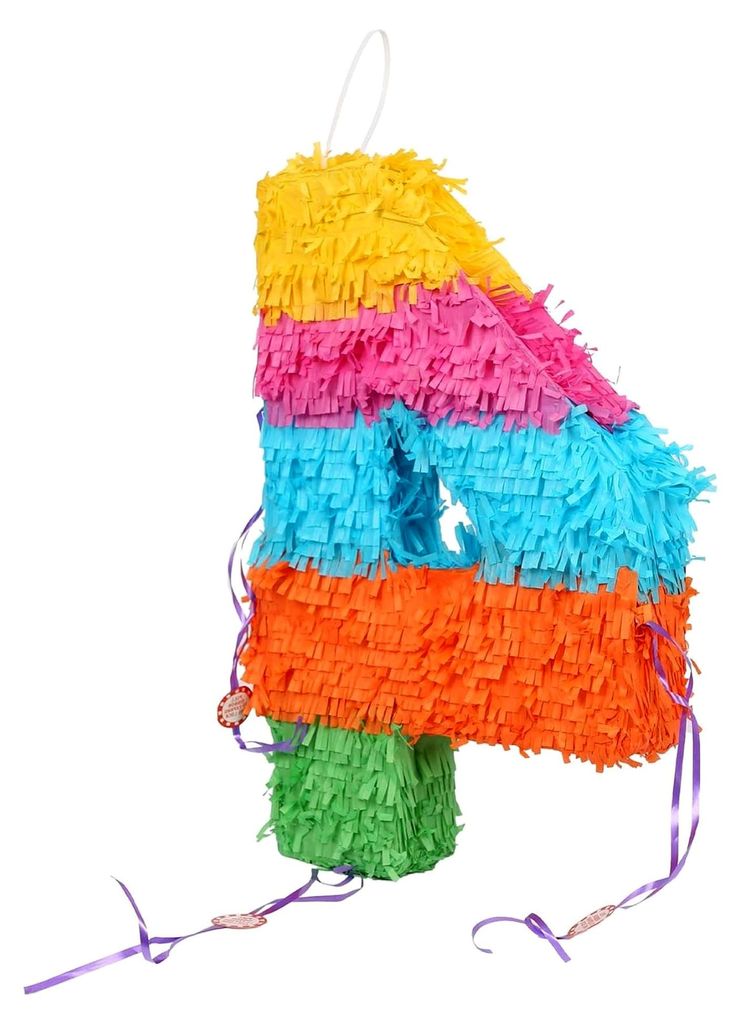 Rink Drink Nummer 4 Pinata - 50 x 7,5 x 35 cm - Regenbogen