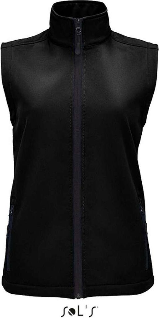SOLs 02888 | Damen Race Bodywarmer Women Softshell - Wasserabweisend - Farbe: Black - Größe: M