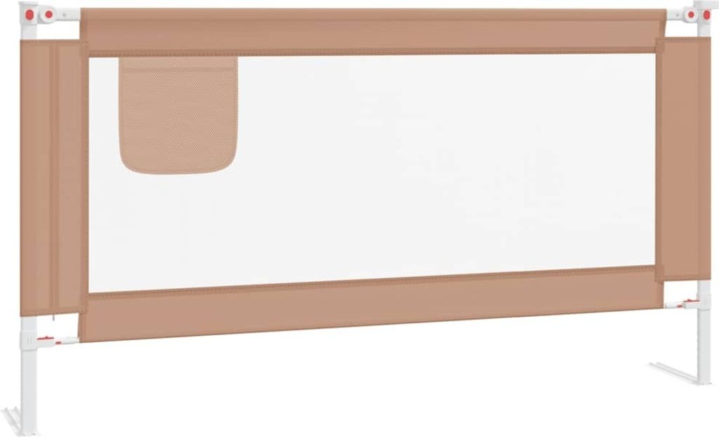 vidaXL Barrière de sécurité pour jeune enfant Taupe 160x25 Image du produit 