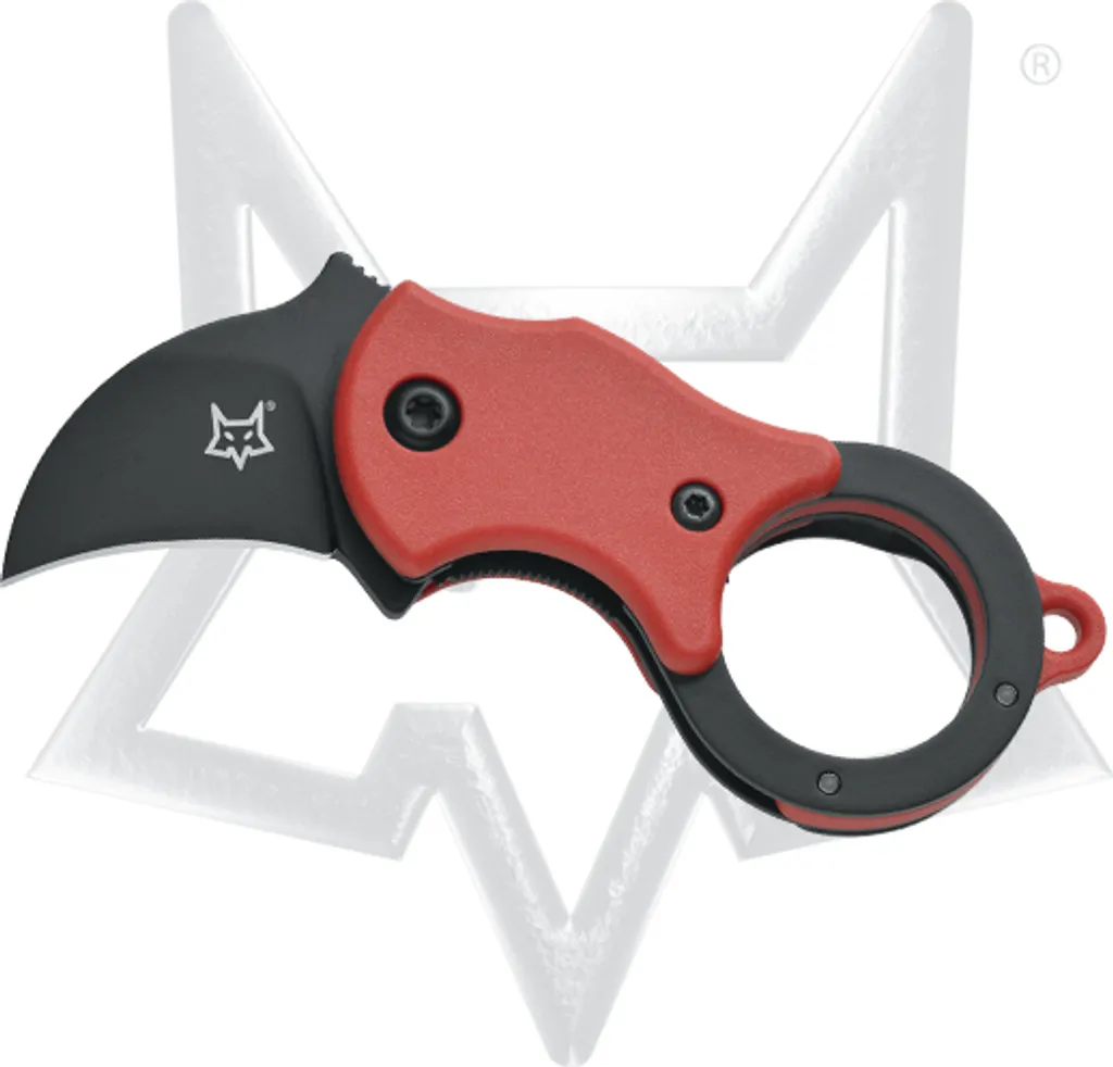 Couteau de poche Fox Handl en acier 1.4116 hydrocarbure noir et robuste