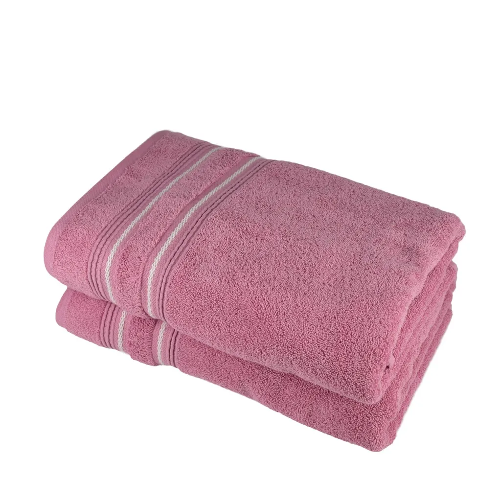 Asciugamano Bagno Rosa STRIPE 70x140 - Resistente e Morbido per la Famiglia