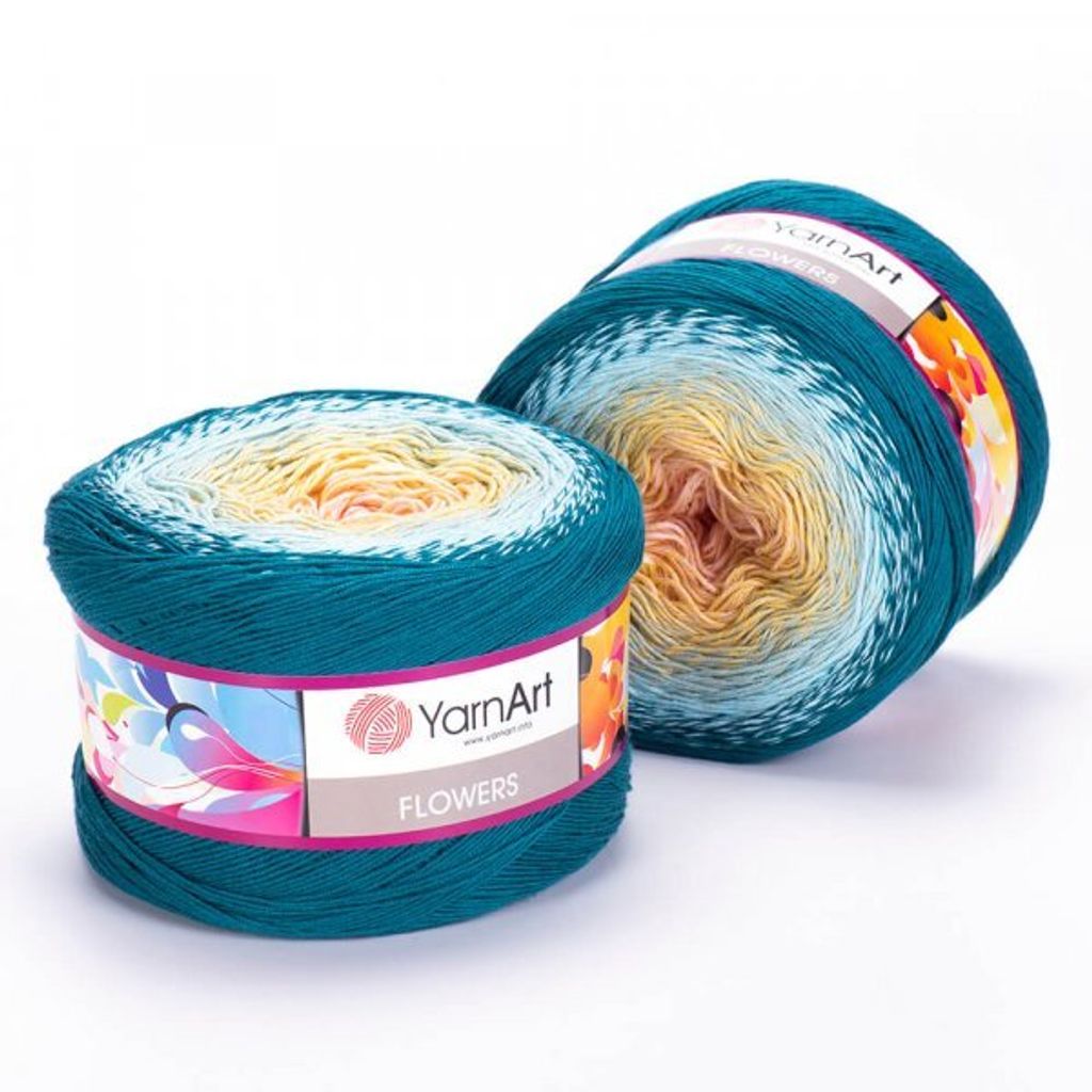 YarnArt Flowers 270: Farbverlaufsgarn 1000m, 55% Baumwolle, Produktbild 