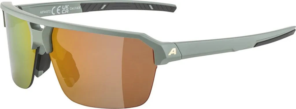 Lunettes de soleil Alpina Swift HR Willow Green Matt Gold Mirror Cat 3