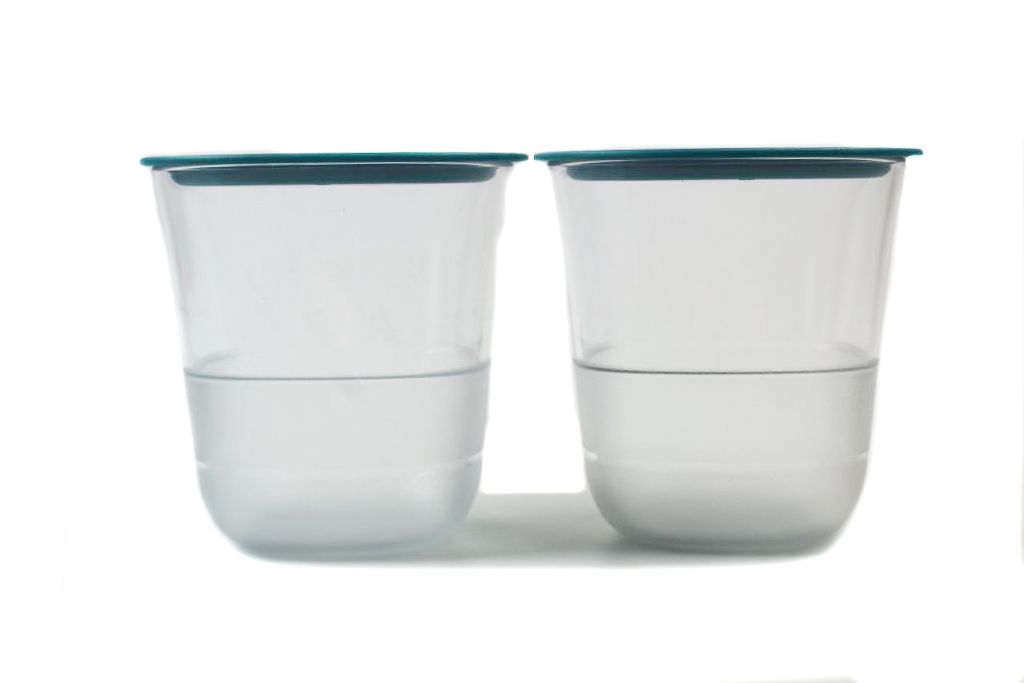 TUPPERWARE Clear Collection Becher 230 ml (2) dunkeltürkis Classic Royal Tafelperle