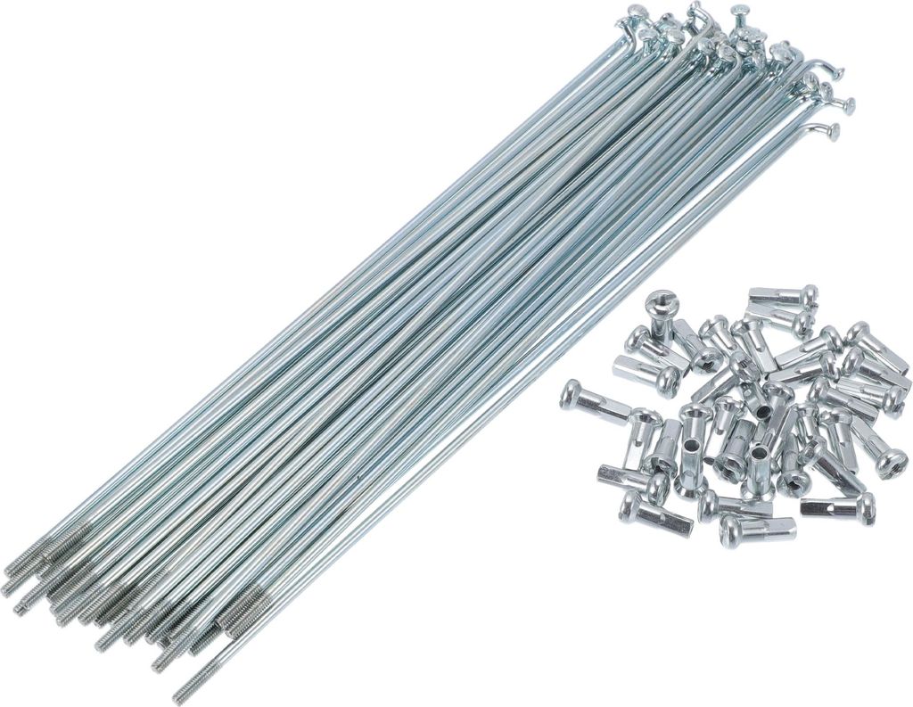 Fahrradspeichen Fahrradrad Speichen Silber Ton Nippel 1 Satz 13G 179mm Länge 45 Stahl verzinkt