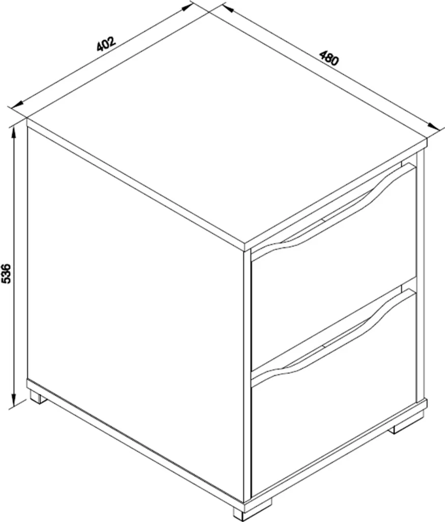 Commode compacte Vicco Ruben Blanche 40cm style moderne et épuré - 3
