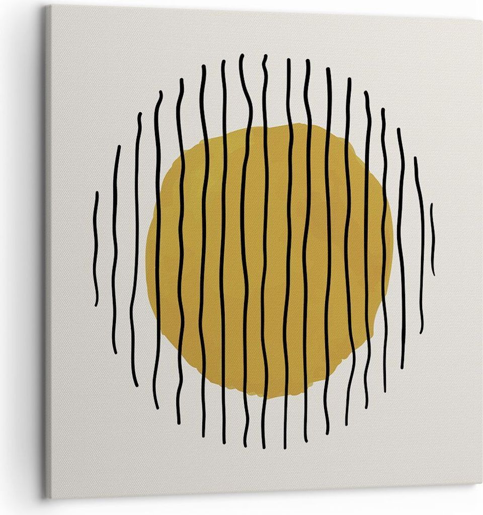 Bild auf Leinwand - Leinwandbild - Einteilig - Modern Piece Linear - 50x50cm - Wand Bild - Wanddeko - Wandbilder - Leinwanddruck - Bilder - Wanddek...