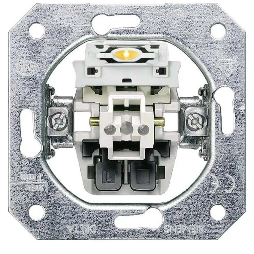 Interrupteur unipolaire Delta 5TA2150 pour montage encastré discret