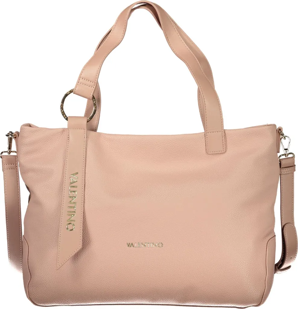 Grand sac à main cabas rose en toile robuste pour le shopping et ville