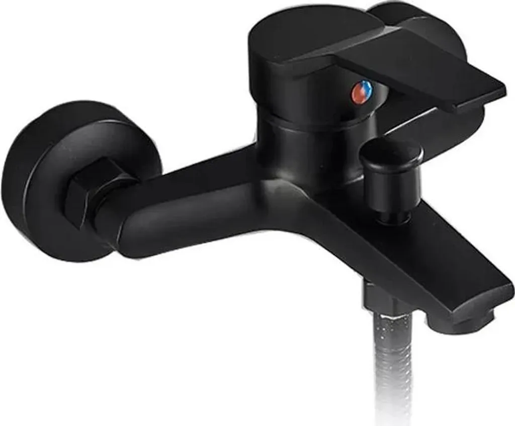 Robinet de baignoire monocommande noir mat pour rénovation salle de bain