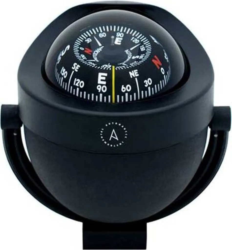 Boussole Autonautic C12-002 à carte conique noire avec support réglable