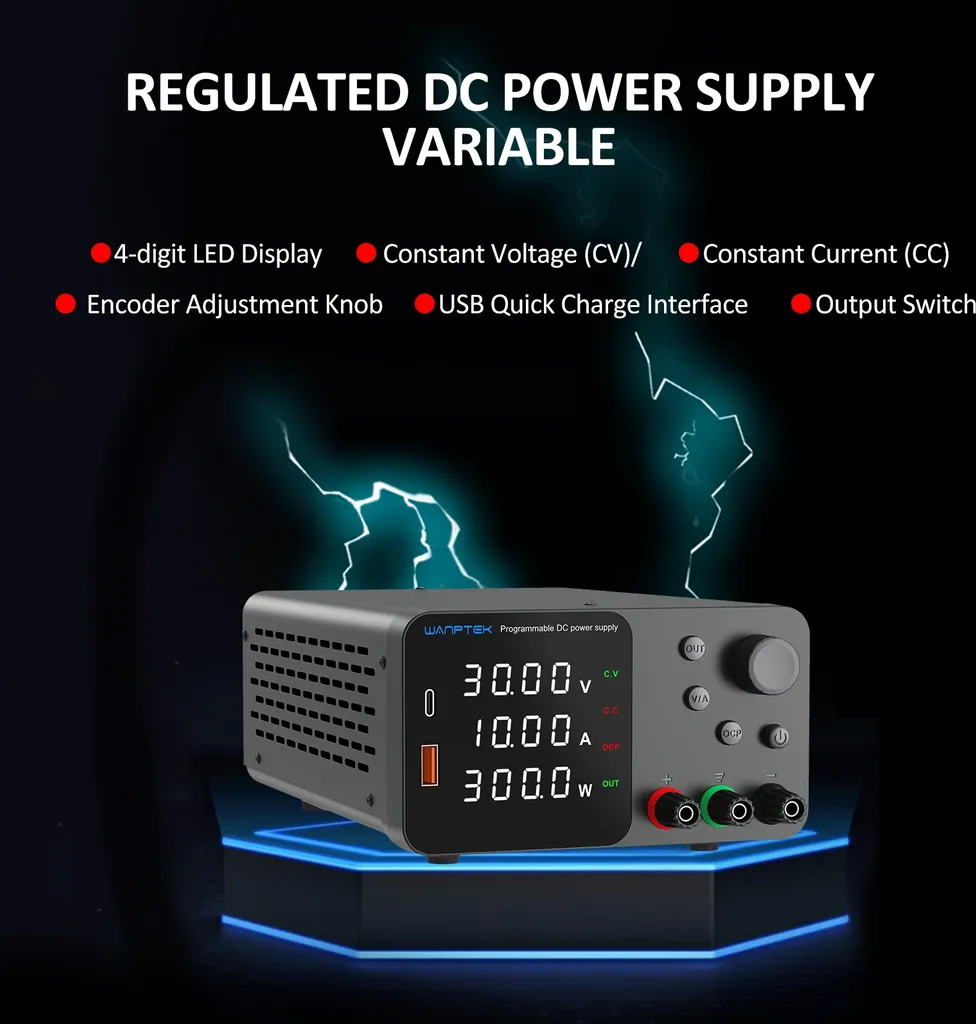 Alimentation de Banc Régable 30V 5A Wanptek avec Affichage à LED