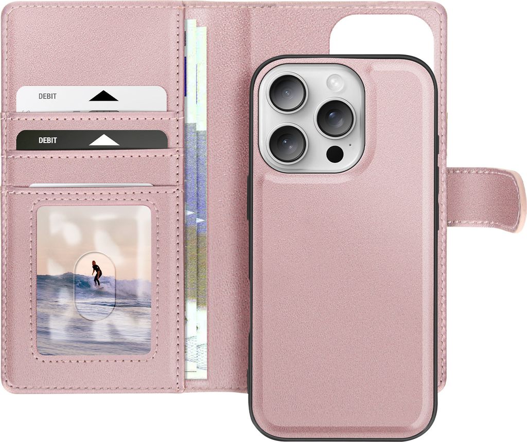 Mayaxess, Hülle für iPhone 16 Pro mit abnehmbarer Schale, Rosegold