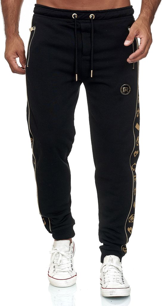 Red Bridge Herren Jogginghose Jogger Hose Sweat-Pants Premium Schwarz S