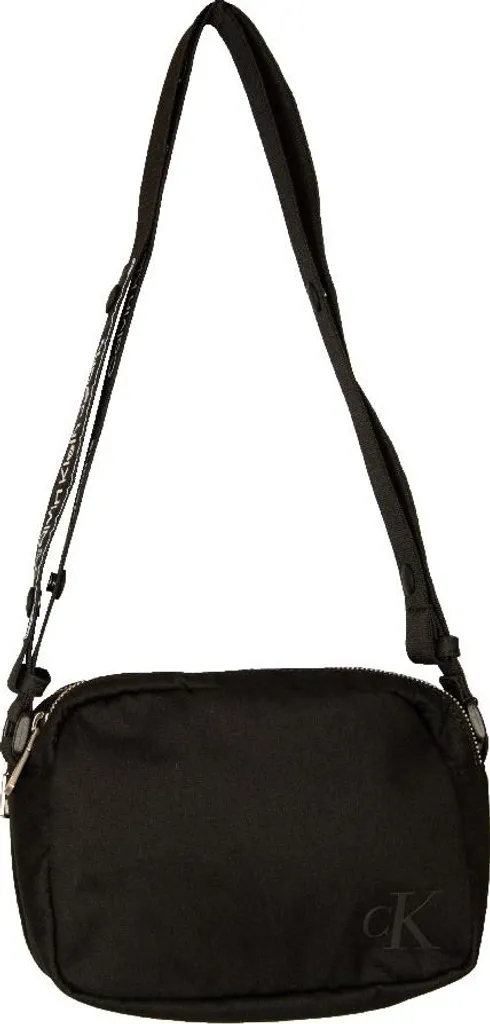 Petit Sac Caméra Bandoulière Femme en Toile Légère CK Calvin Klein Noir