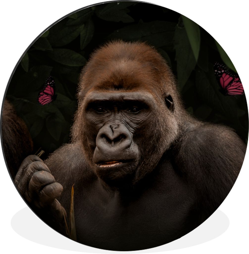 MuchoWow - Mauerkreis - Wandbilder - Runde Bild - Bild aus Aluminium - Schlafzimmer - Wohnzimmerdekoration - Wand Dekoration