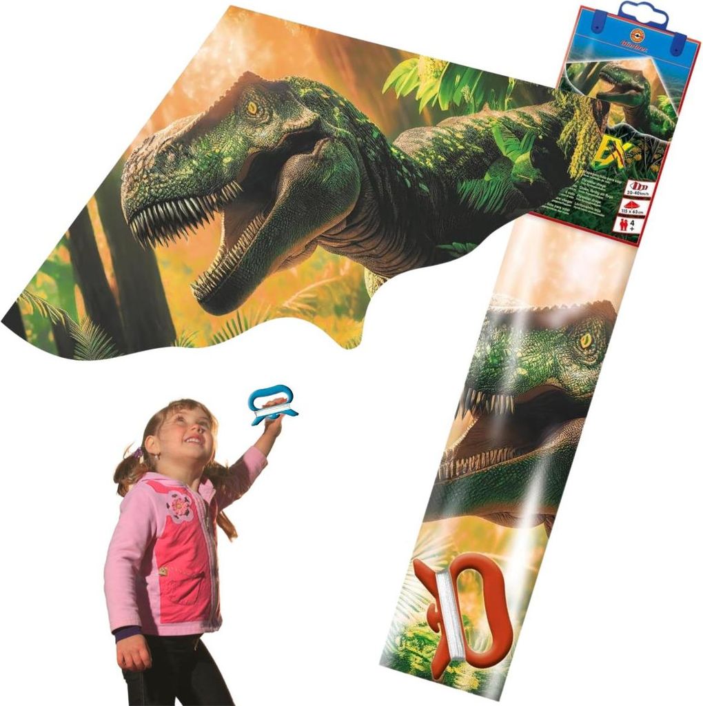Aquilone dinosauro T-rex - 115 X 63 Cm - Leggero - Per Immagine del prodotto 
