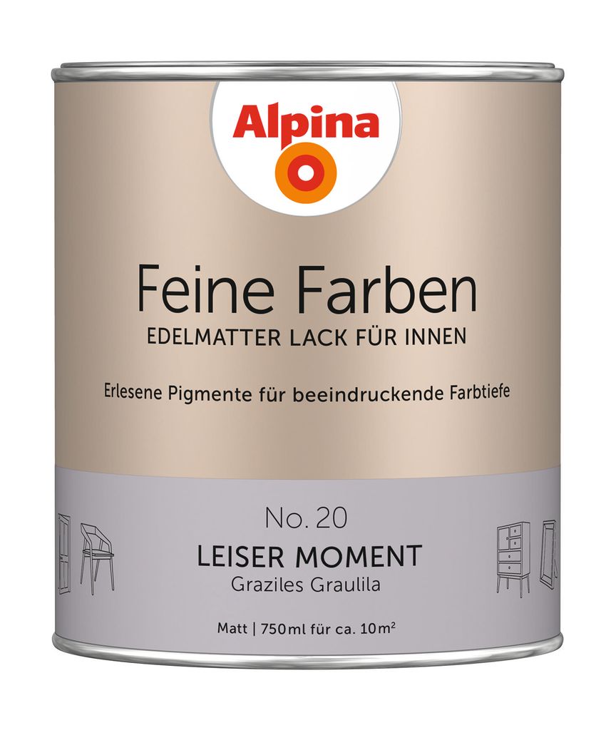 Alpina Feine Farben Lack No. 20 Leiser Moment - graulila Produktbild 