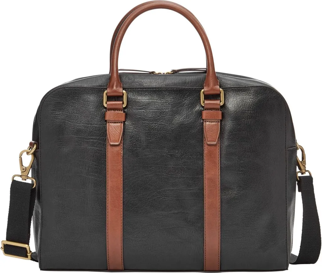 Fossil Evan Workbag Noir : Protégez votre Ordinateur avec Style et Cuir
