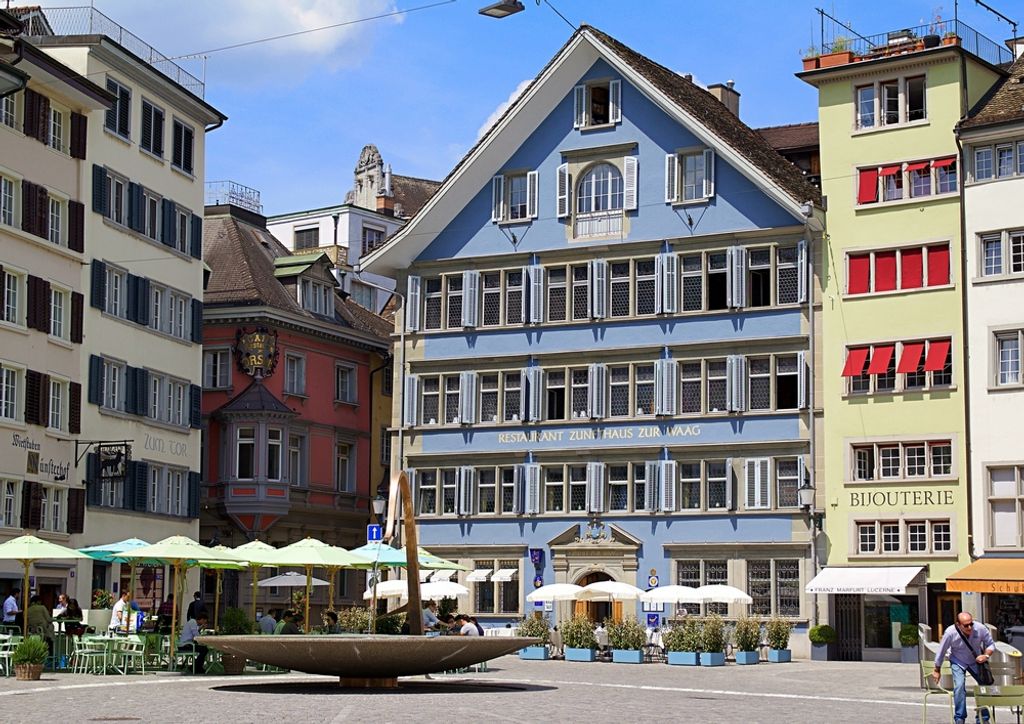 hansepuzzle 62360 - Zürich Puzzle, 260 Teile, Orte, 41,0 x 28,0cm mit hochwertiger Aufbewahrung, Kartonbox und wiederverschließbarem Beutel