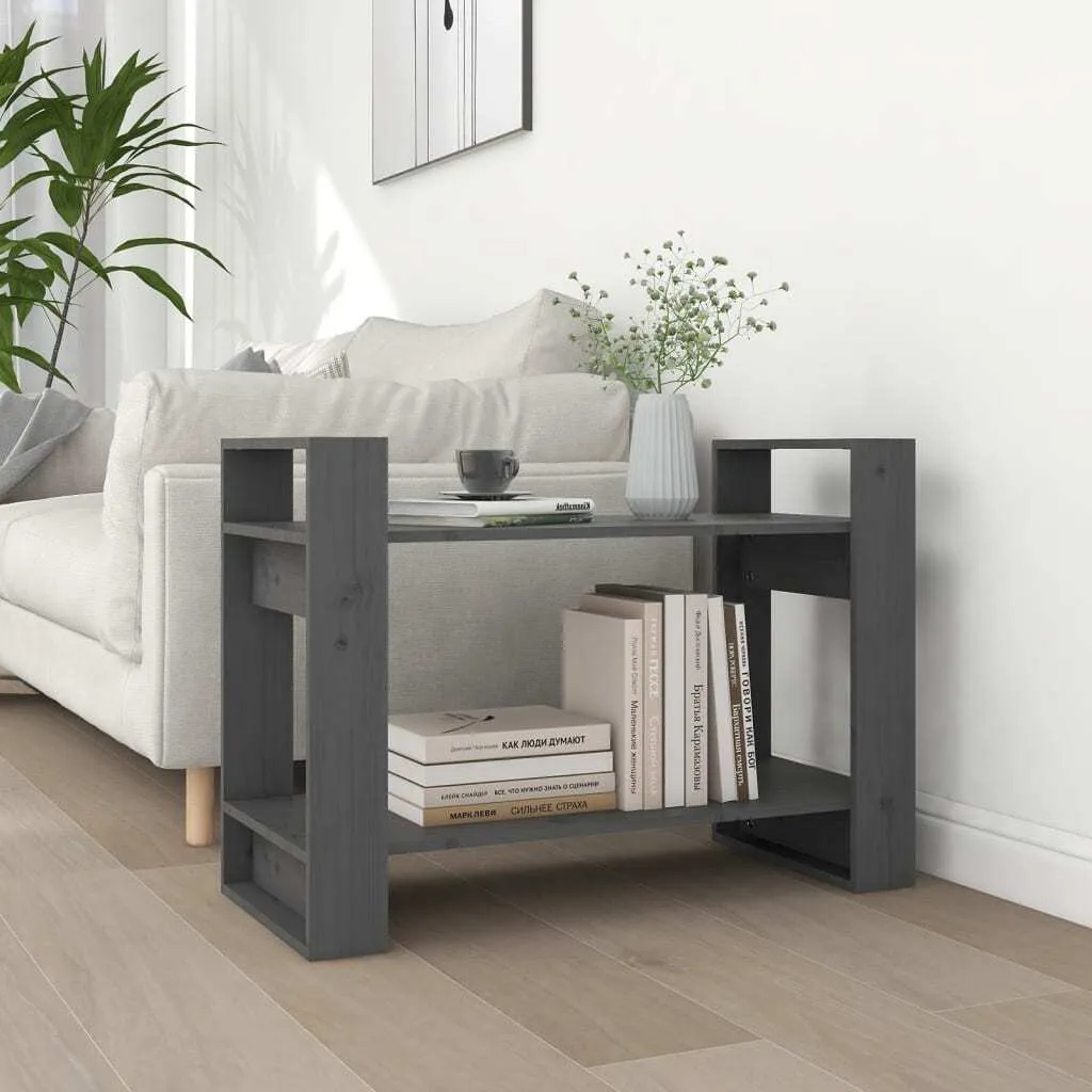 Scaffale Divisorio Grigio 80x35x56.5 cm - Mobile in Pino Massello