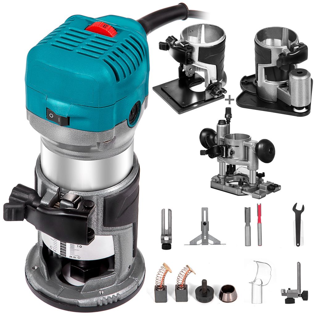 Frantools Holzfräse Oberfräse Multifräse Kantenfräse Ausbau Genau 710W Mit 4 Basen