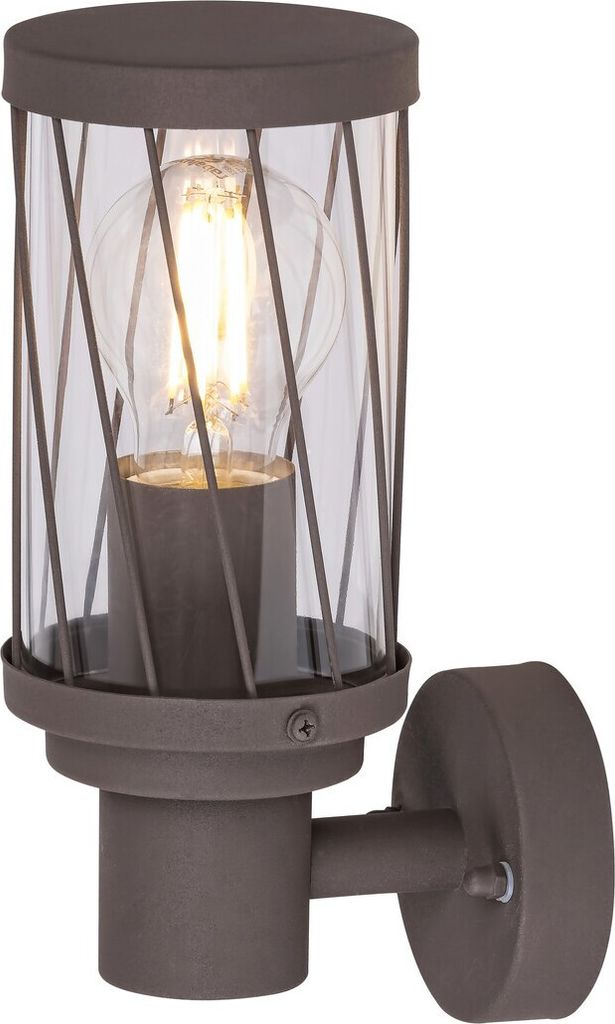Rabalux 8888 Außenwandleuchte Budapest, E27, braun, rund, Industriell, IP44, ø95mm
