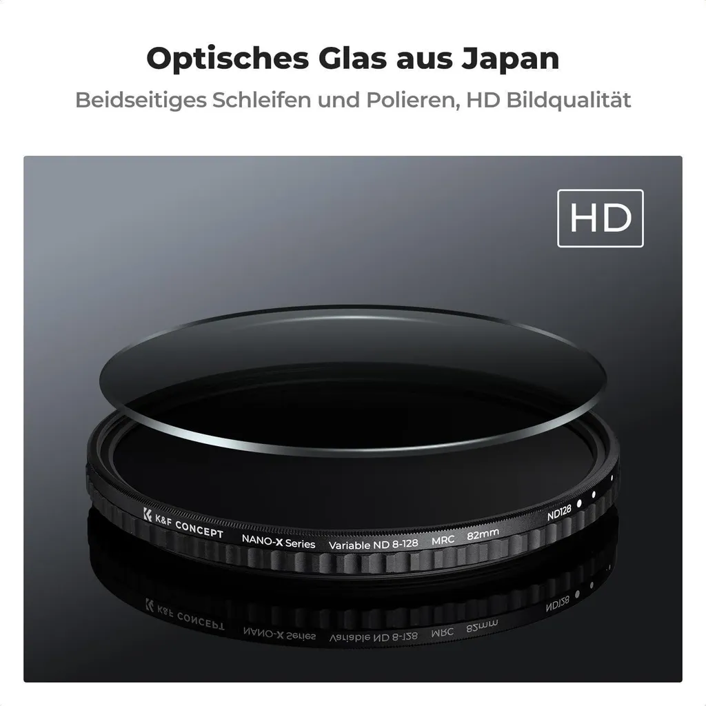 Filtre ND8-128 Variable 82mm Slim pour Pose Longue et Effet de Flou - 7