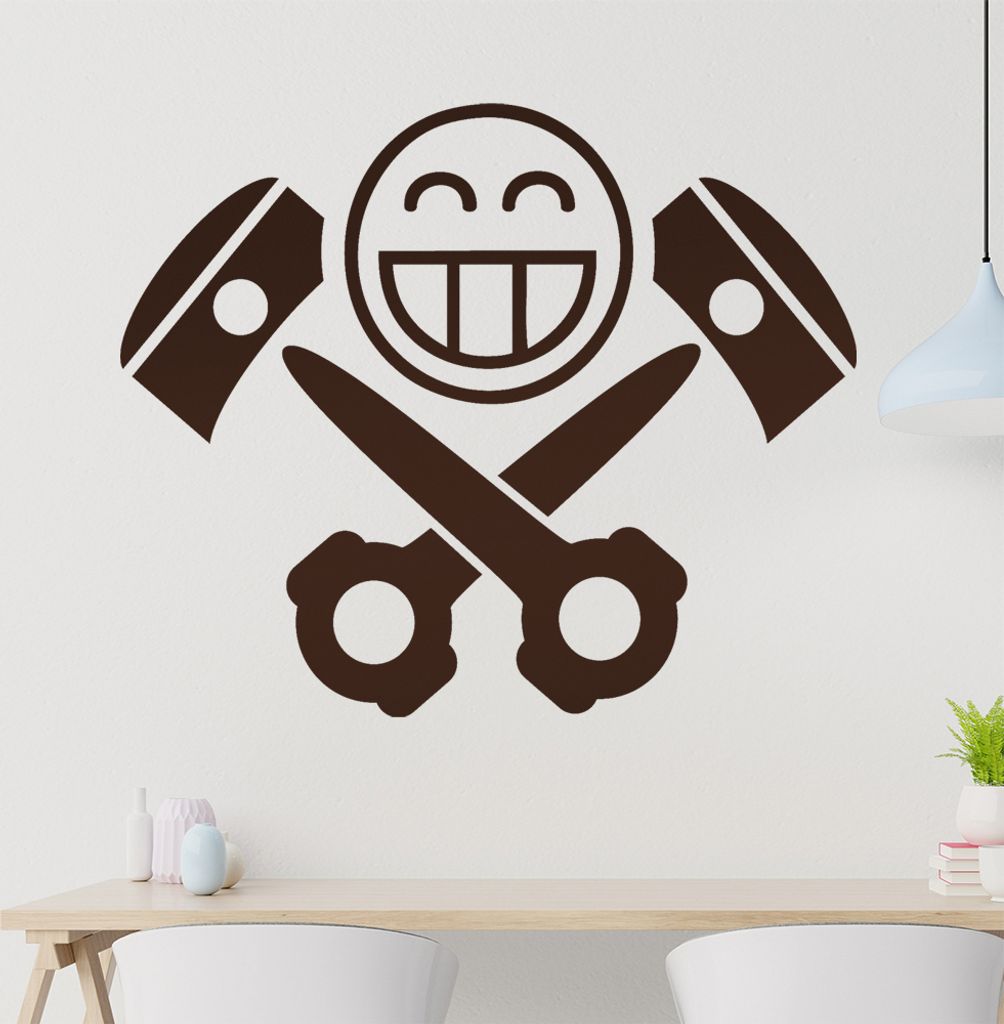Hubraum Junkie Wandtattoo in 6 Größen - Wandaufkleber Wall Sticker - Dekoration, Küche, Wohnzimmer, Schlafzimmer, Badezimmer