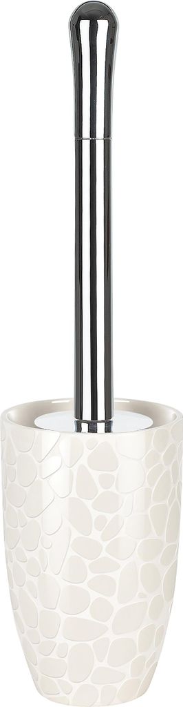 Spirella "Darwin" WC Bürste Toilettenbürste Klobürste WC Garnitur aus Steingut Steinoptik Weiß