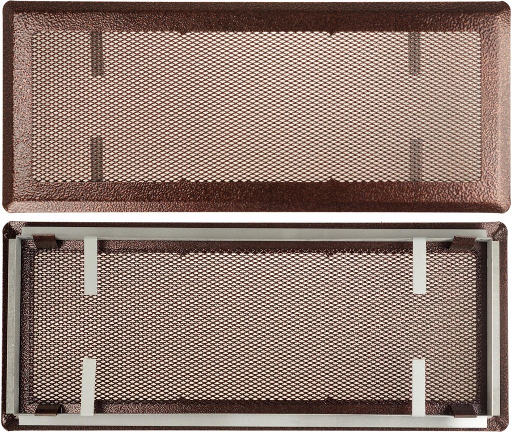 Ventilationsgitter Lüftungsgitter FEINZ - 16x45 cm - Kupfer Produktbild 