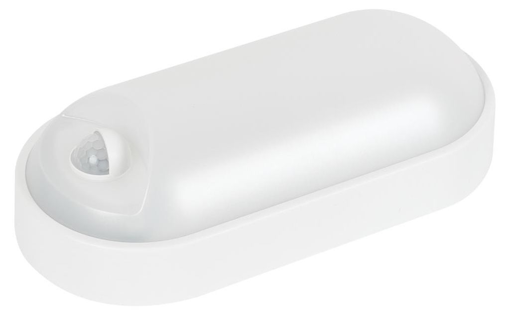 Alcapower LED-Oval-Deckenleuchte 15W IP65 mit PIR-Sensor, CCT-Technik 3000K/4000K/6500K, 1400lm, robustes Design aus ABS und PC