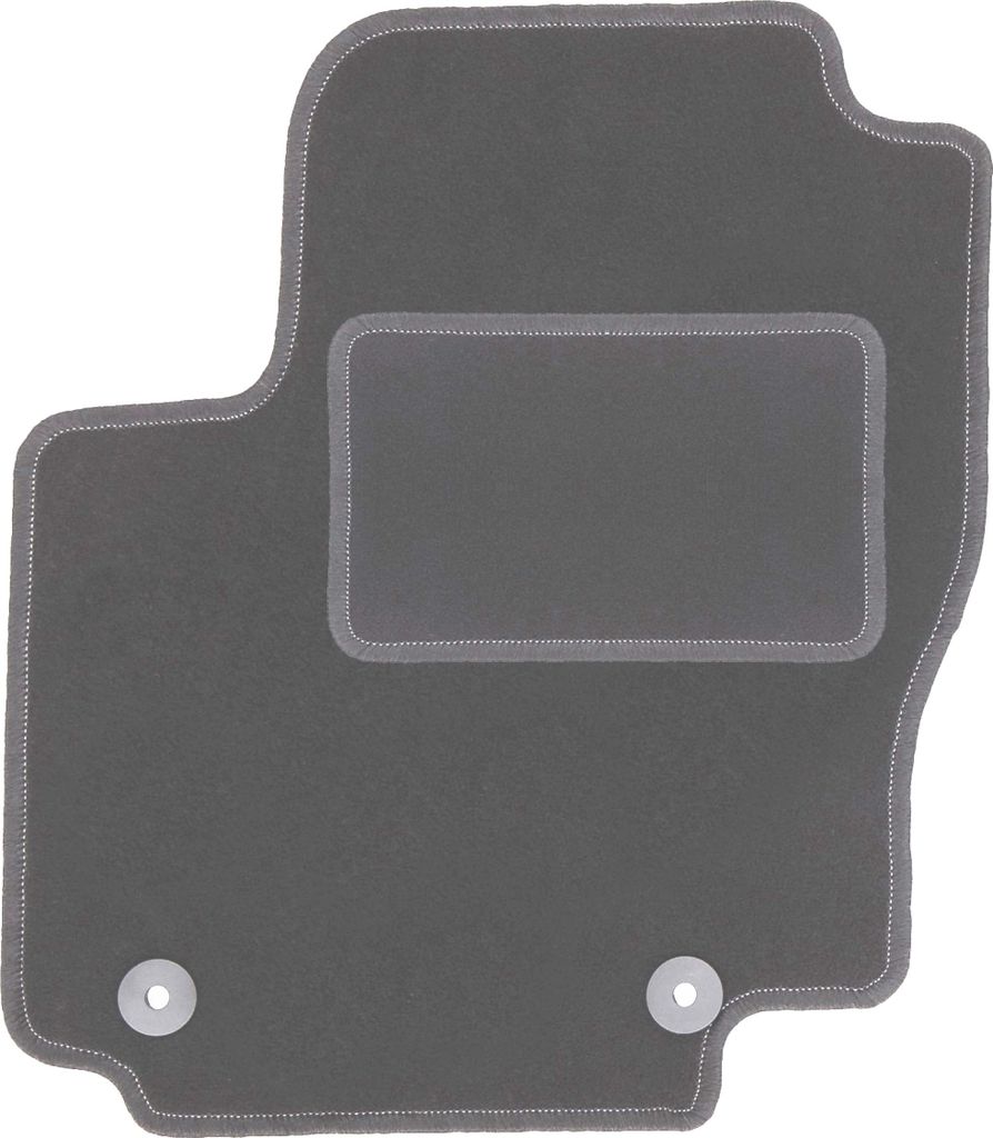 Fahrerfußmatte Velours graphit passend für Ford Mondeo MK4 (2007-2012, Liftback, Limousine, Kombi) – mit Befestigungen – passgenau