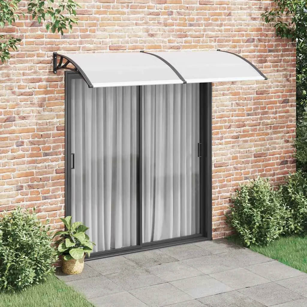 Pensilina Esterna 200x100 PC Nera | Stop Pioggia e Sole Ingresso
