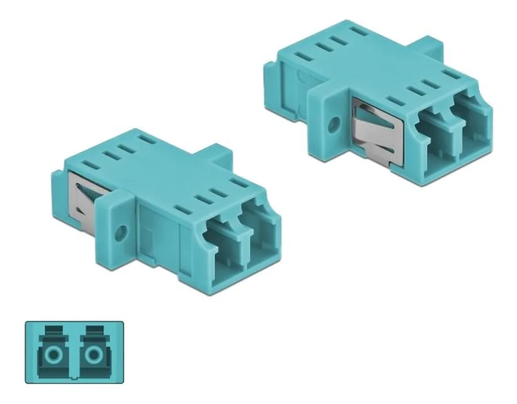 Set 2x Accoppiatore LC-LC Fibra Ottica DeLOCK 86536 - OM3 Multimodale - 4