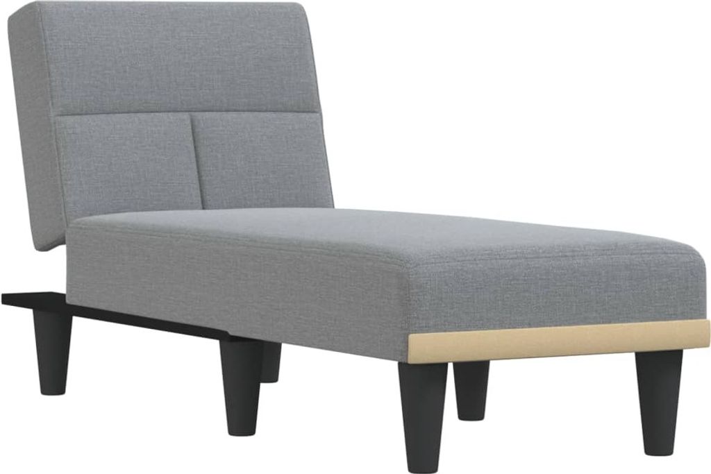 vidaXL Chaiselongue Hellgrau Stoff