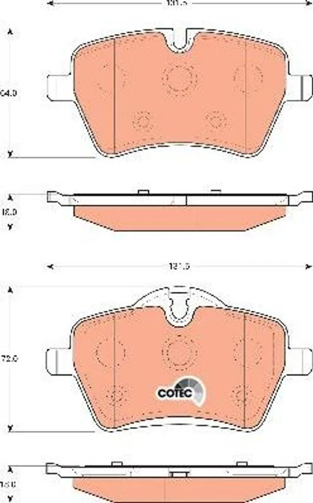 Plaquettes de frein TRW GDB1712 pour Mini Clubman et Countryman OE 34116778320
