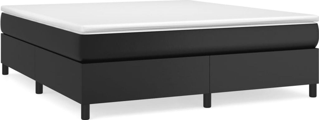 Boxspringbettgestell Schwarz 180x200 cm Kunstleder