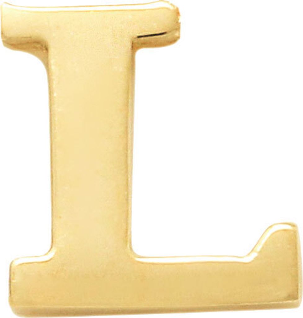 Neu Bling 9NBG-902L Gold Letter Earring L - 1/2 Paar - 14 Karat - 3.5x3.3mm - Ohrring - Geschenk für sie - Gold