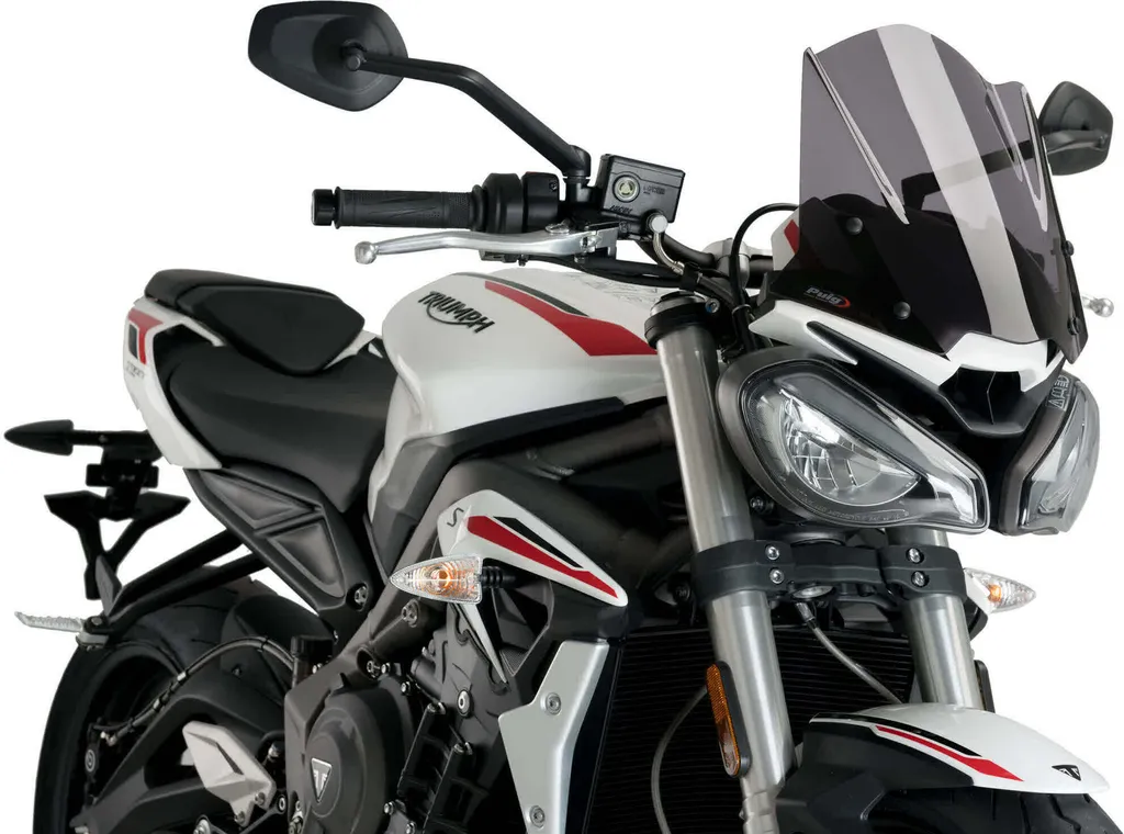 Saute-vent PUIG 20432F Teinté Noir Haute Résistance Street Triple 765 RS
